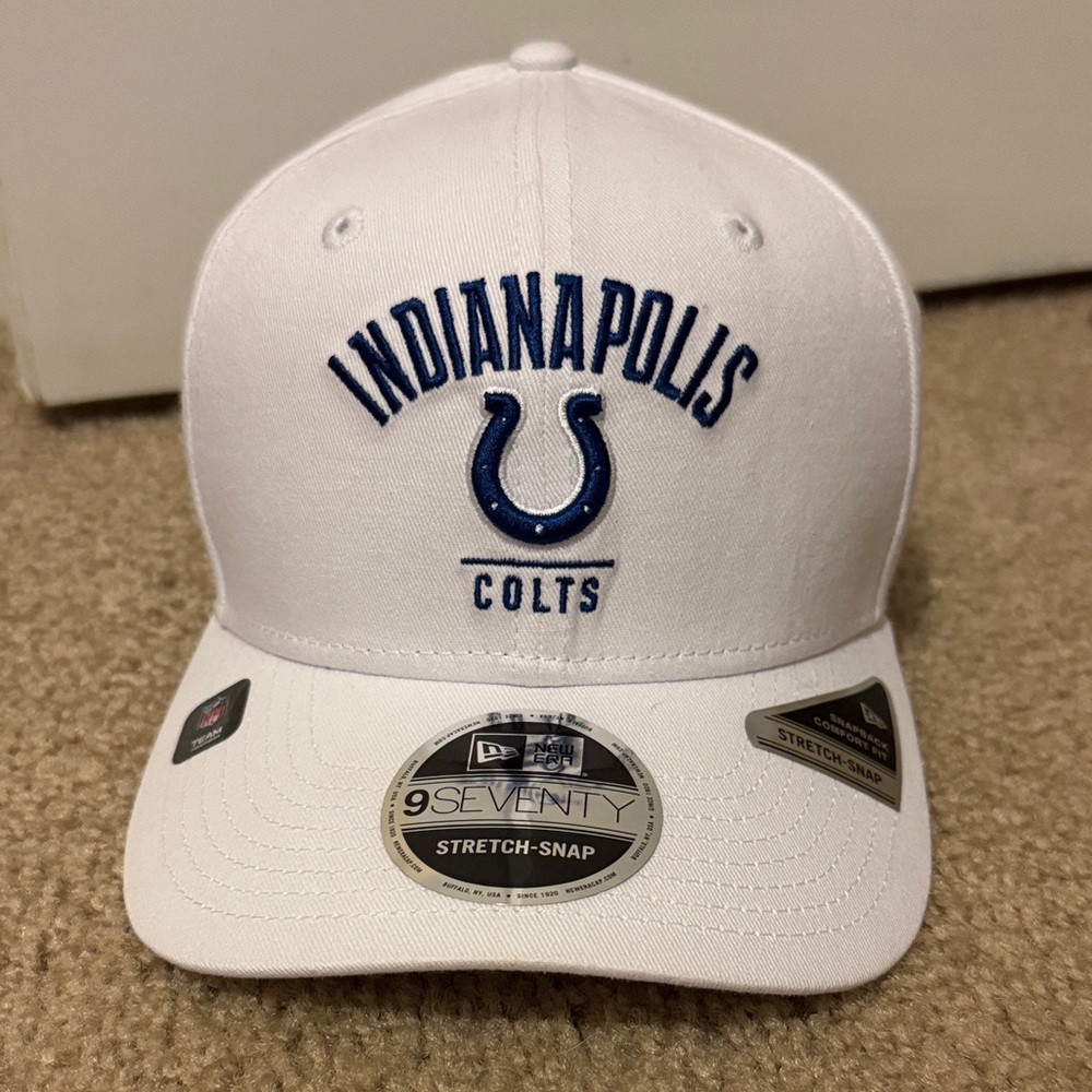 New Era Indianapolis Colts White and Blue Hat